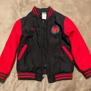 Personalized Disney boys Spider-Man varsity jacket